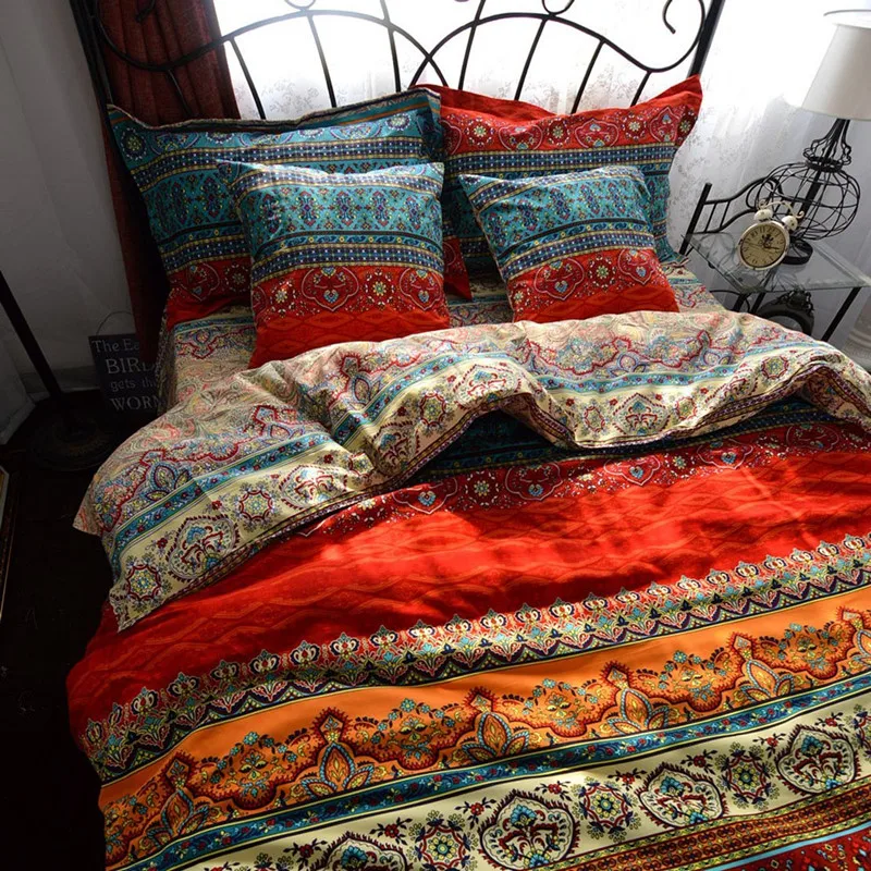 

FANAIJIA 3d bohemian bedding sets boho printed Mandala duvet cover set with Pillowcase queen size Bedlinen Home textile