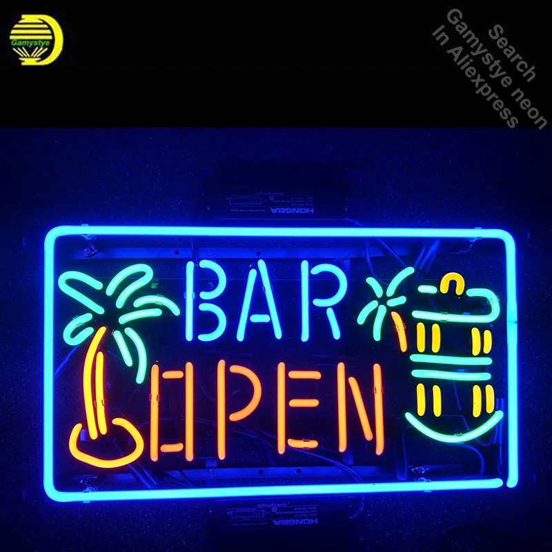 

Neon Sign for Bar open Home Decor Neon Tube vintage Pup Bright sign handcraft Lamp Store Displays Great Gifts Flashlight sign