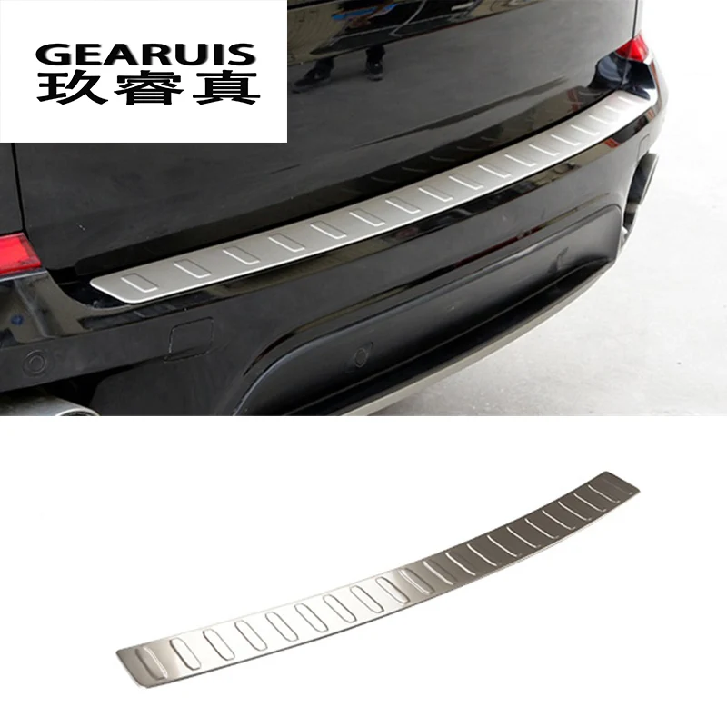 

Car Styling auto Trunk External Rear guard plate cover frame Cover Sticker decoration Frame Trim For BMW X5 E70 Auto Accessories