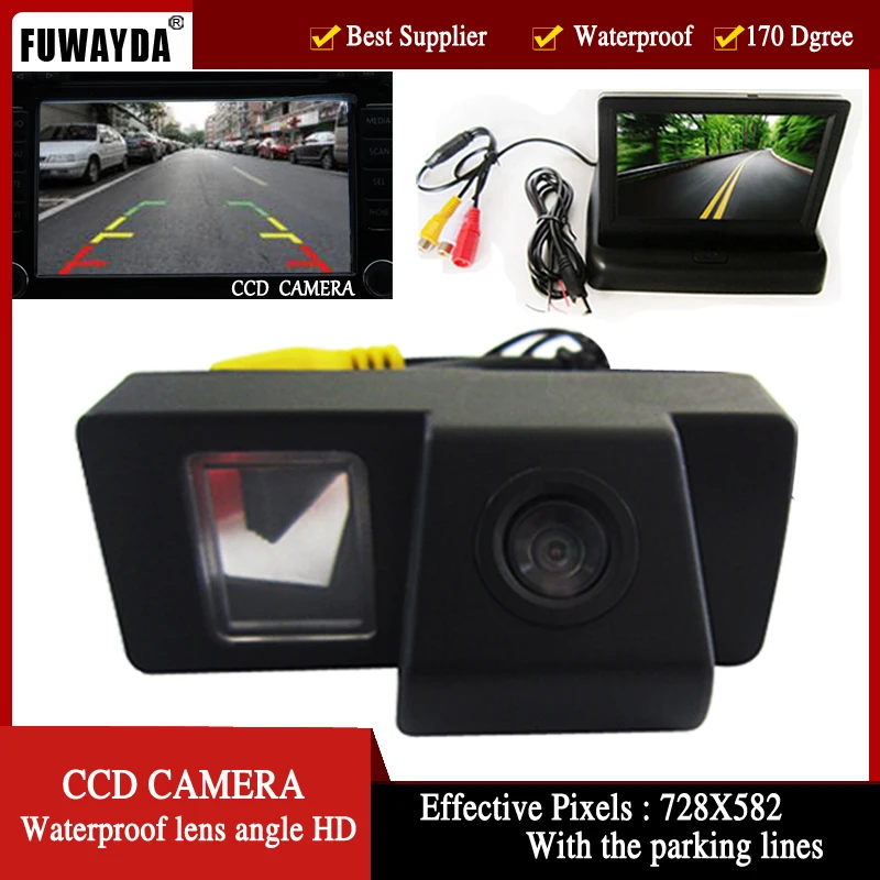 FUWAYDA CCD Car RearView Camera for TOYOTA LAND CRUISER 200 LC200/Toyota REIZ 2009,with 4.3Inch foldable LCD TFT Monitor