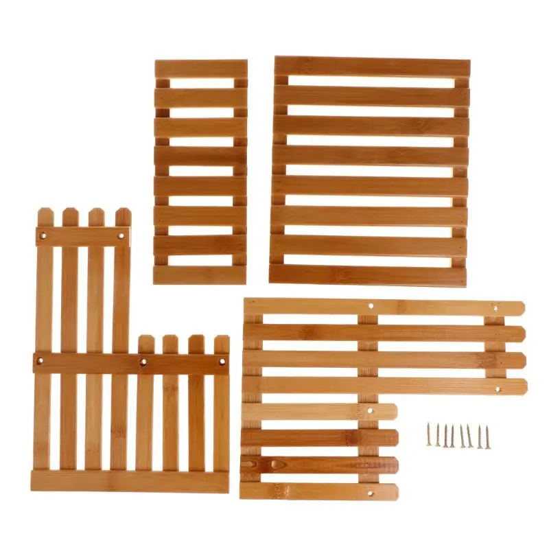Pianta Mensola Del Fiore di Visualizzazione Del Basamento di Legno di Bambù Rack di Stoccaggio Giardino Organizzatore
