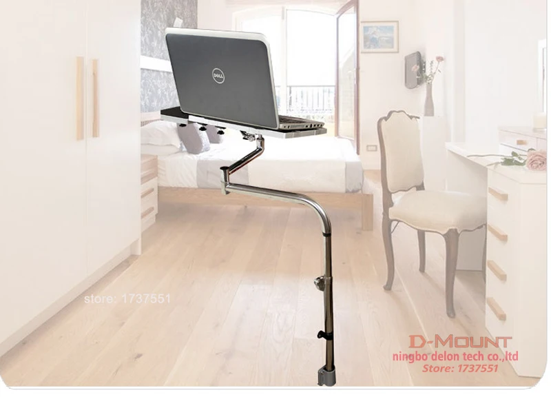 OK070 Bedside Moving Laptop Stand Adjustable Sofa Computer Monitor Holder Mount +Keyboard Holder Rotating Laptop Table Lapdes