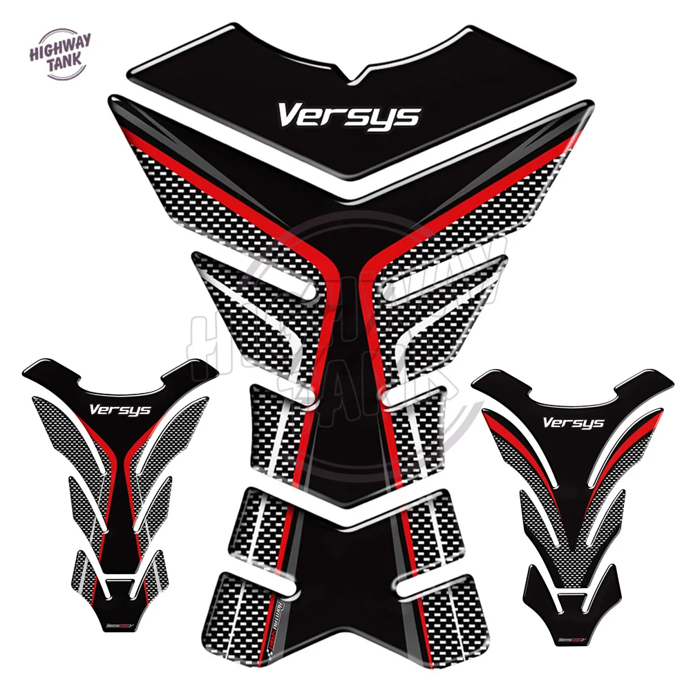 3D Motorcycle Tank Pad Protector Decal Stickers Case for Kawasaki Versys 650 1000 X300 Versys-X Tank