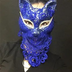 Girls Cosplay Masks Venice Fox Cat and Women Bar Nightclub Masks for  Perform Show Adult Make Up Party Wear Lace Mask  B-9476