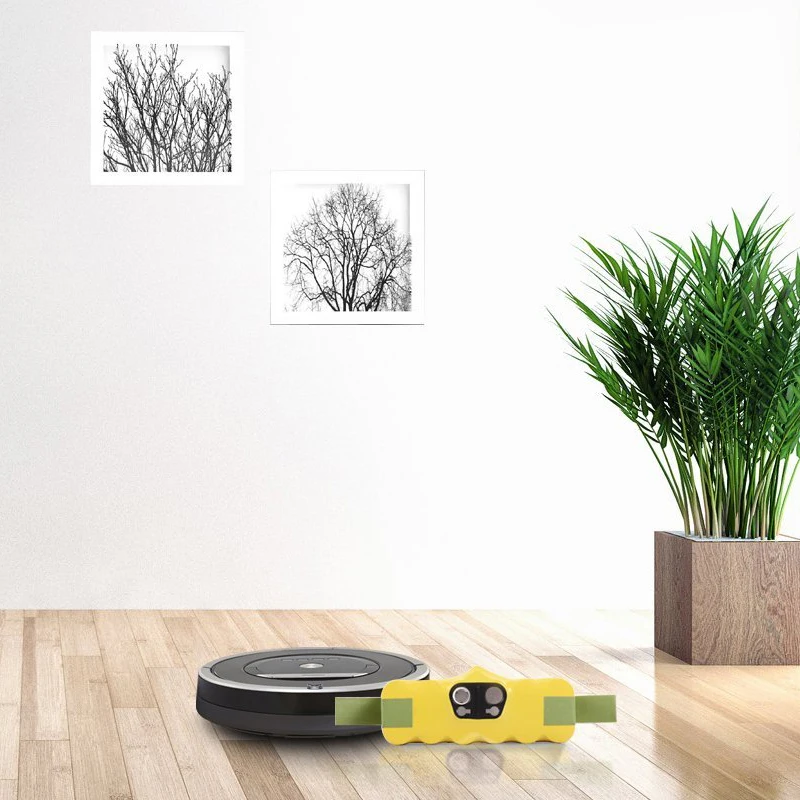 ความจุสูง 14.4V 3000mAh เครื่องดูดฝุ่นแบตเตอรี่ NI-MH สำหรับ iRobot Roomba 500,600, 700,800 Series