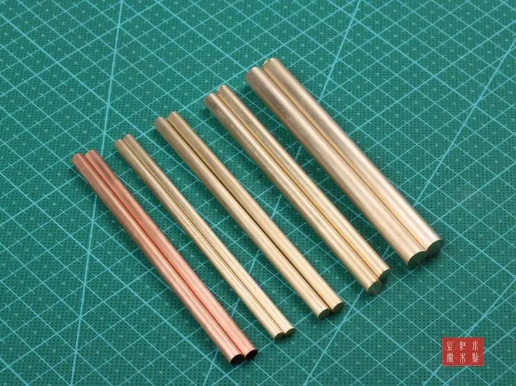 2 조각 h62 황동 막대 100mm 길이 나이프 리벳 나이프 핸들 나사 2mm 3mm 4mm 5mm 6mm 8mm 10mm