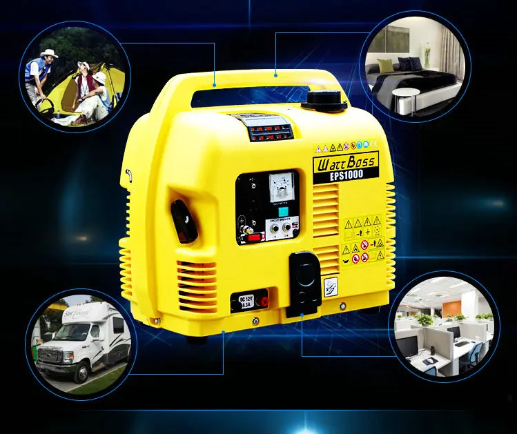 4.2L 1KW small portable single-phase gasoline generator home mute four-stroke generator AC220V / DC12V output