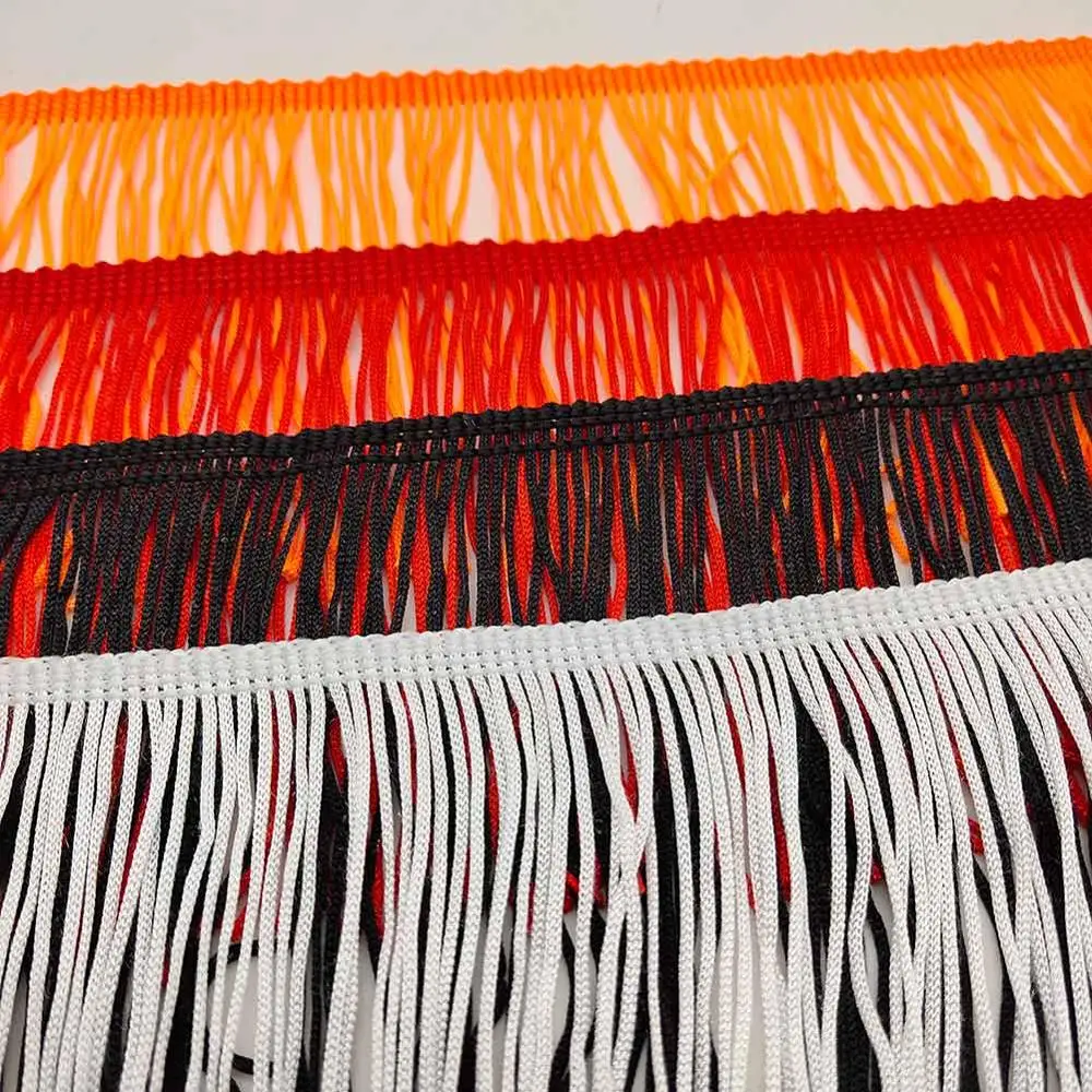 New 10cm Wide Lace Fringe Trim Tassel Fringe Trimming For Latin Dress Stage Clothes Accessories Lace Ribbon Tassel