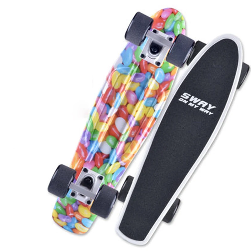 

PP Small Fish Plate Four Wheels Cruiser Skateboard Brush Street Skate Board Outdoor Sports Adult Youth Kid Step Transport IE04