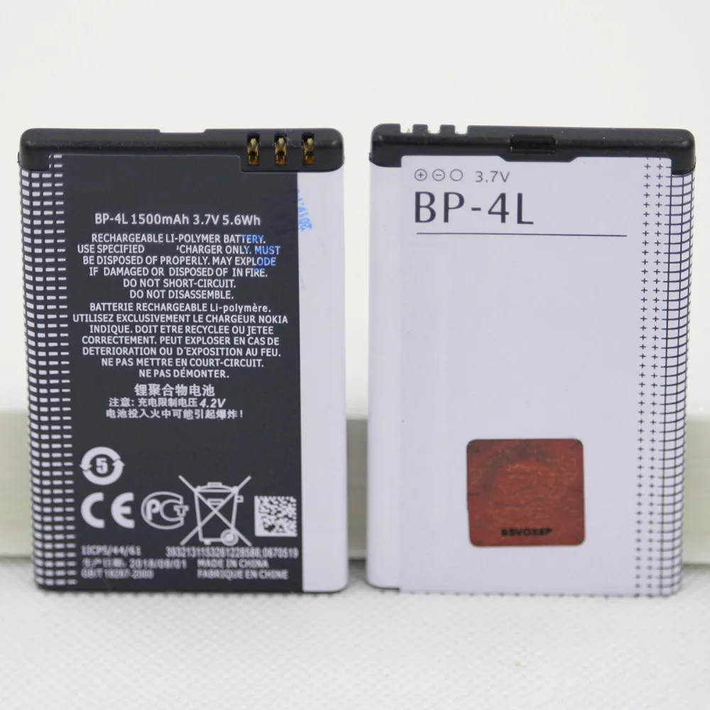 

10pcs/lot Mobile Phone replacement Battery BP-4L For Nokia E61i E63 E90 E95 E71 6650F N97 N810 E72 E52 BP 4L Batteries 1500mAh