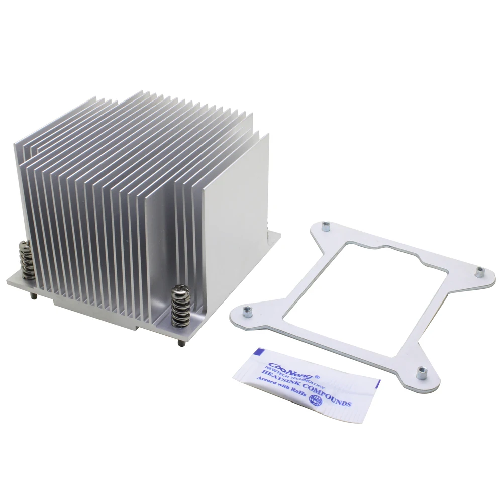 2U server CPU cooler radiator Aluminum heatsink for Intel 1150 1151 1155 1156 i3 i5 i7 Industrial computer Passive cooling