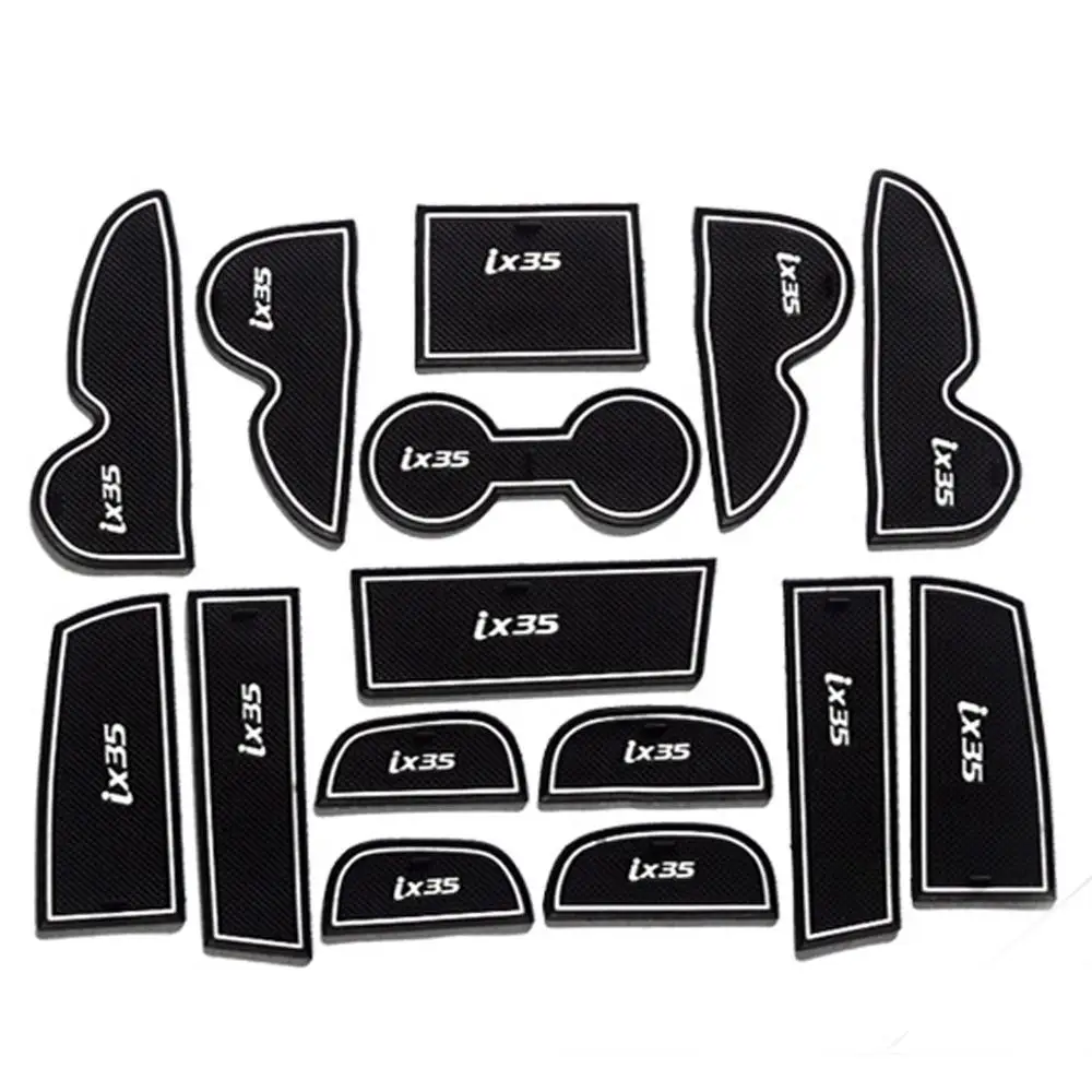 

For Hyundai IX35 2009 2010 2011 2012 Car Stying New Rubber Non-Slip Mats Interior Door Pad Cup Mats Car Stlling 15Pcs