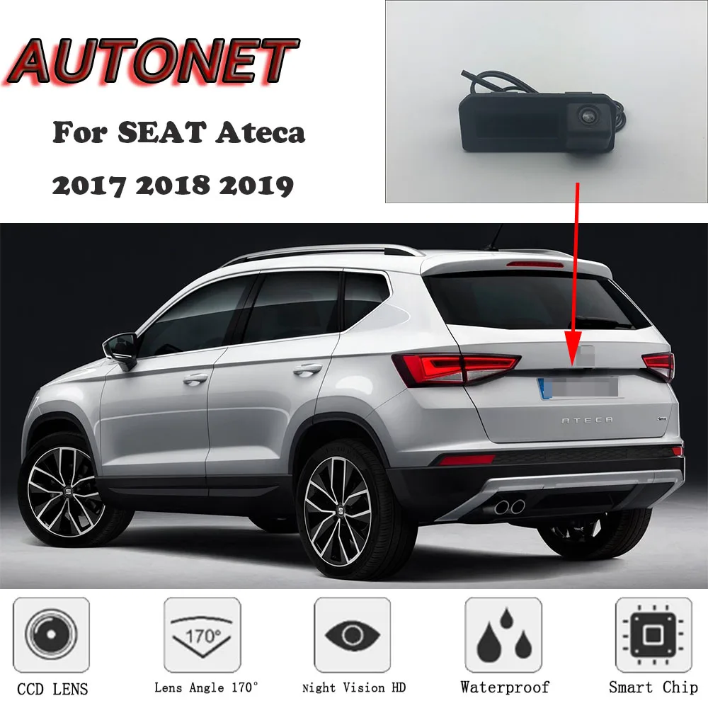 

AUTONET Backup Rear View camera For SEAT Ateca 2017~2019/Original Factory Style/Instead of Original Factory Trunk Handle Camera