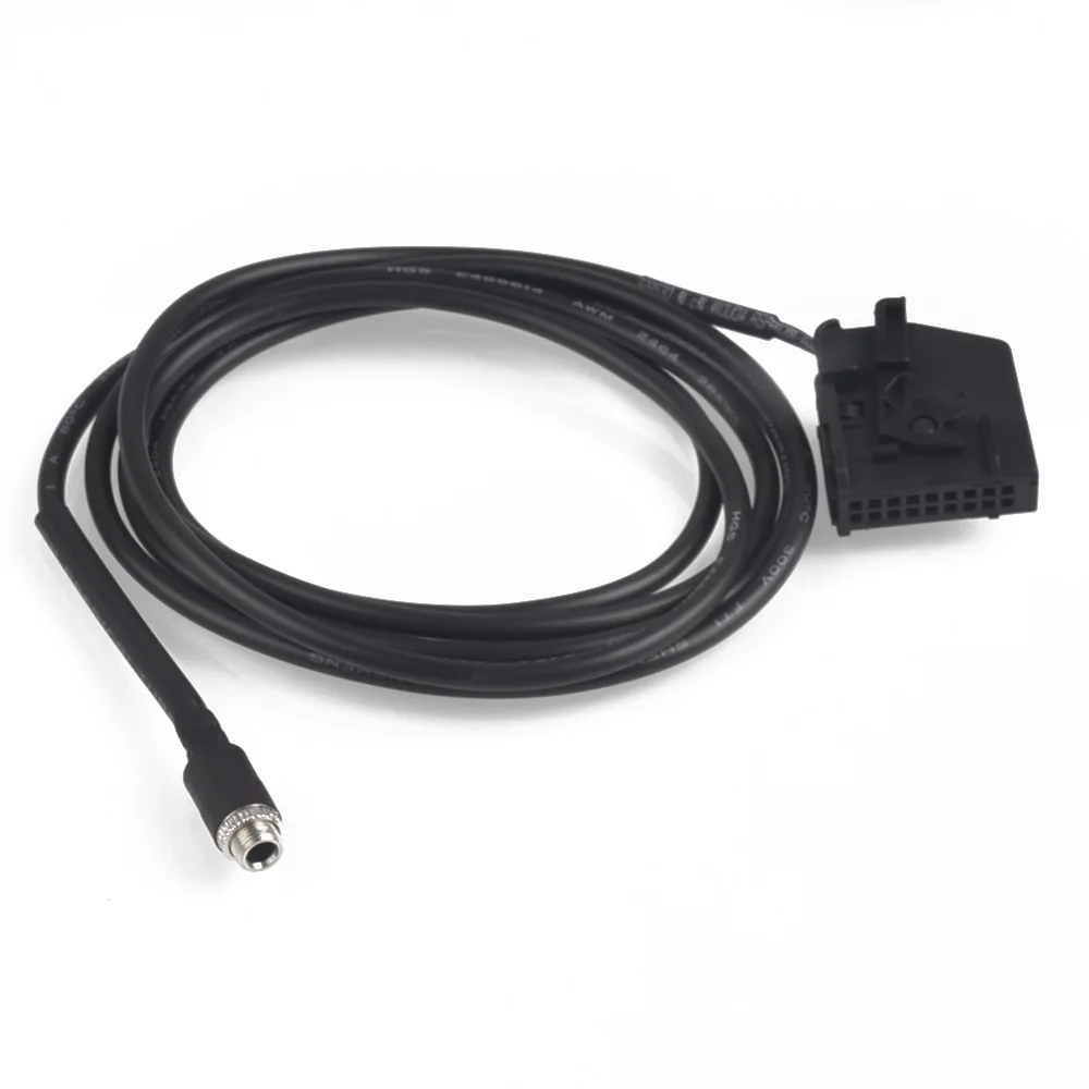 AUX Input Adapter Cable 18pin 3.5mm Female Jack MP3 for Benz Mercedes CLK SL SLK w168 w202 w203 w208 w209 w211 w461 w463 w164