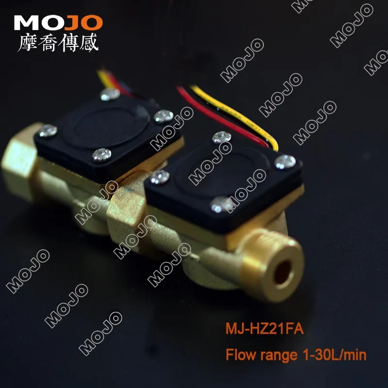 تدفق الاستشعار MJ-HZ21FA 1-30L/دقيقة جديد ذكي موزع المياه النحاس نوع عداد المياه 5 قطعة/السلع
