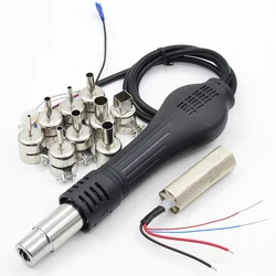 Hot air gun handle Desoldering Gun Heater 9pcs 850 Nozzles for SAIKE YIHUA 852D+ 898D 909D 952D 853D