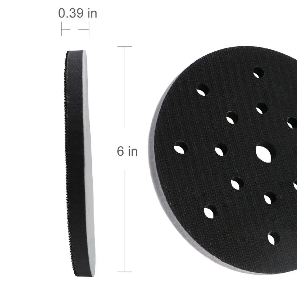 6 Inch 17 Holes Soft Interface Pad Buffering Pad Hook and Loop