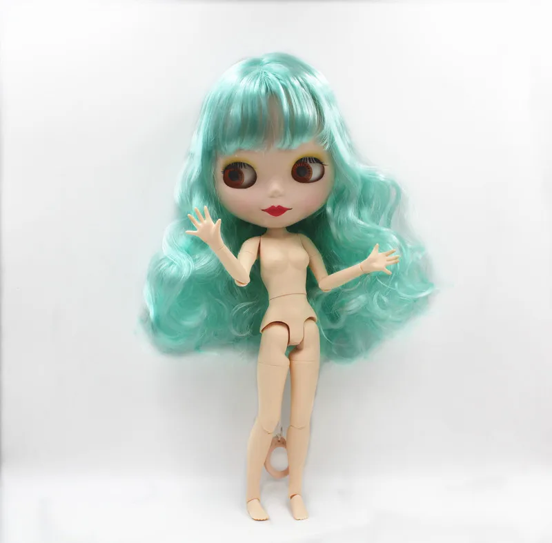 Blygirl Blyth doll,Emerald green bangs, 19 joint body, naked doll, 1/6 doll, DIY doll, suitable for body replacement.