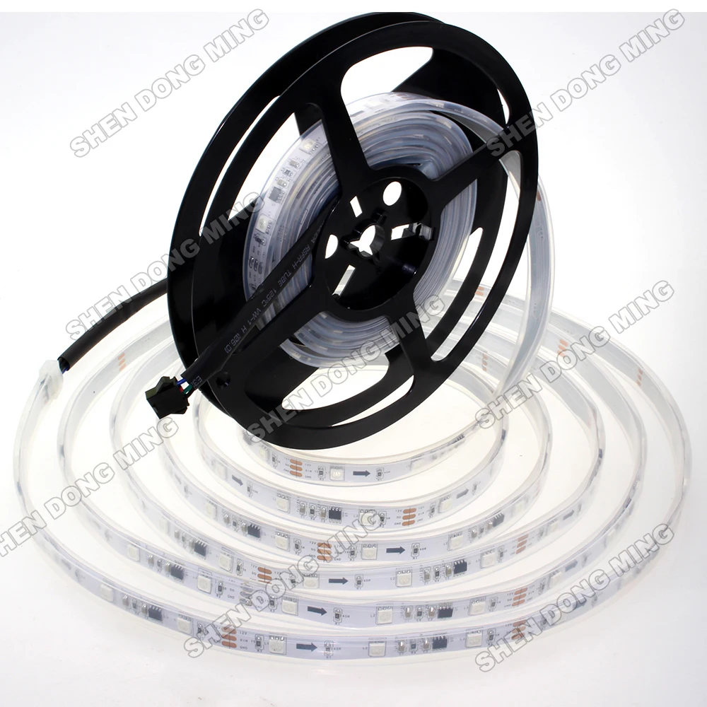 

5m 30leds/m 10IC/M 5050SMD Waterproof IP67 UCS1903 changeable RGB led strip pixel, rope neon light, Tira led lamp, led ribbon