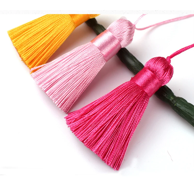 5 Stück/Set 5cm Quasten Hängende Seidenquasten Fransen zum Nähen Zierquasten Schlüsselanhänger DIY Dekorative Vorhang-Accessoires – Detail 5
