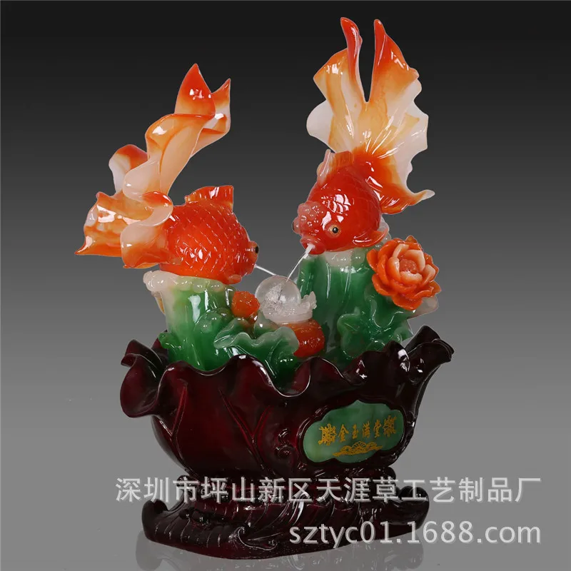 Manufacturers resin ornaments Lucky feng shui home decorations furnishings atomized water fountain Feast