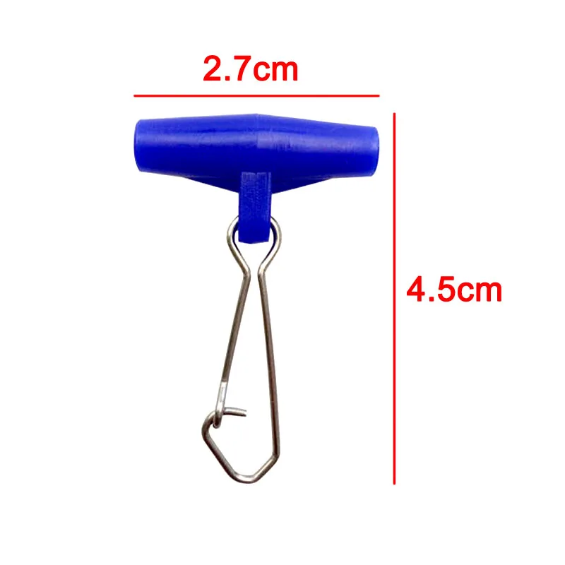 20Pcs Heavy Duty Fishing Line Sinker Slides Blue Plastic Head Swivel With Duo-lock Nice Snap Fishing Sinker Slider