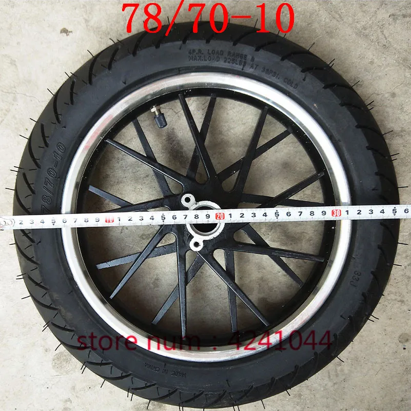 

motorcycles wheel 78/70-10 Vacuum tire tubeless tyre with 10 inch wheel hub rims for motorcycles Electric bicycles
