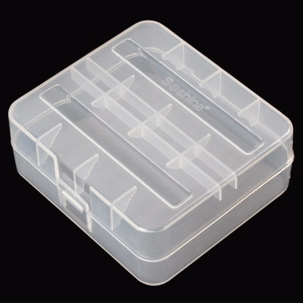 2 Cái/lốc Soshine Di Nhựa Ốp Lưng Giá Đỡ Hộp Bảo Quản Cho 2 X Pin 26650 Box Hộp Đựng Tổ Chức Hộp ốp Lưng