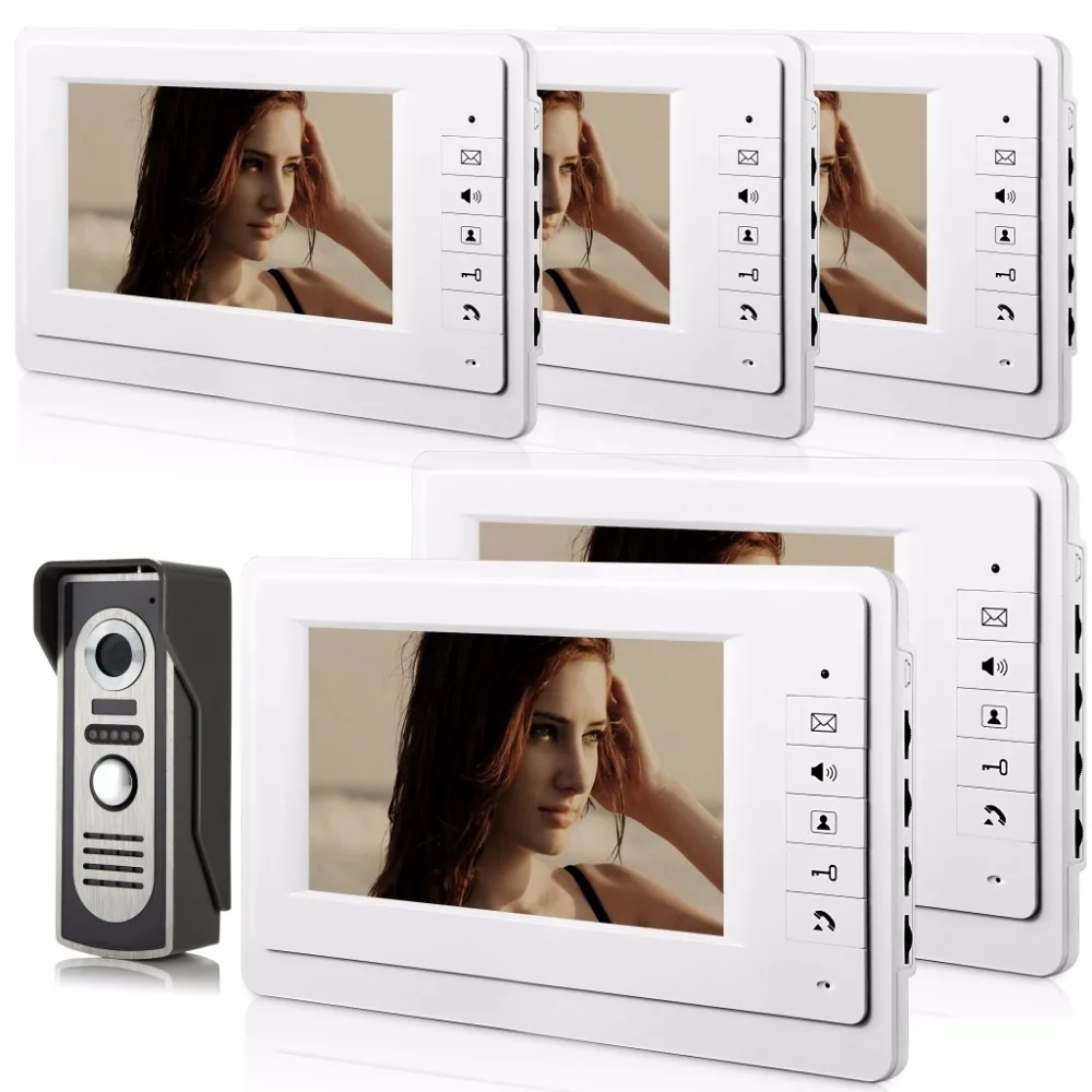 7 Inch Monitor Zinc Alloy 700TVL  Camera Wired Intercom  Video Door Phone  XSL-70F-M 1V5