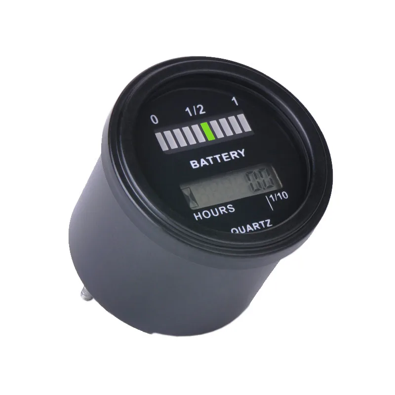 Battery Gauge  GEL LiFeO4 AGM Battery Volt Meter Battery Indicator Hour Meter for Motorcycle ATV Tractor Cleaning Machine BI011