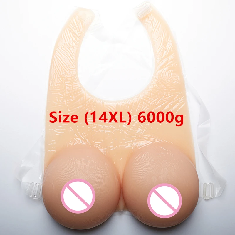 

Strap-On Huge Boobs 6000g/pair Fake Super Breasts Form Transsexual Artificial Tits Crossdressing Silicone Breast False Tits