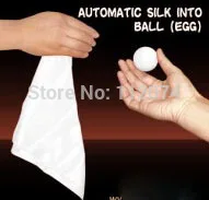 Automatic Silk Into Ball (NEW) (White,Red Color Available) Magic Tricks Magician Stage Illusion Gimmick Comedy Mentalism