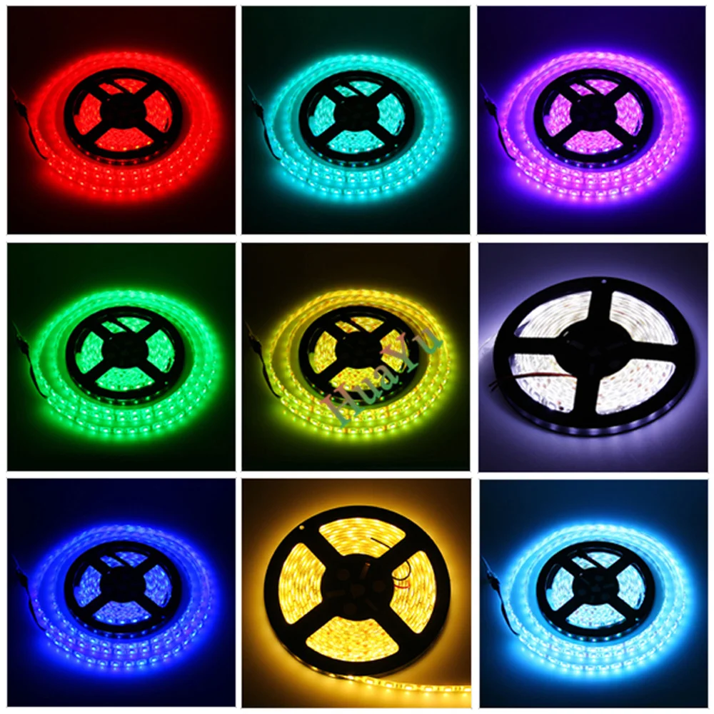 led strip 3528 5050 5630 3014 SMD strip light 5 M 300 LED Non waterproof fleixble strip W/WW /Red/Y/B/G/RGB color