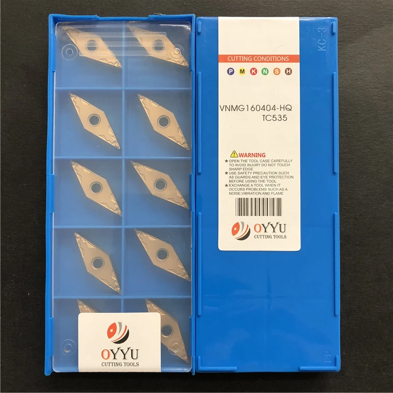 OYYU VNMG160404-HQ TC535 VNMG 160404 for Steel and Cast Iron utensili tornio Carbide Inserts Lathe Tools CNC Cutter Turning