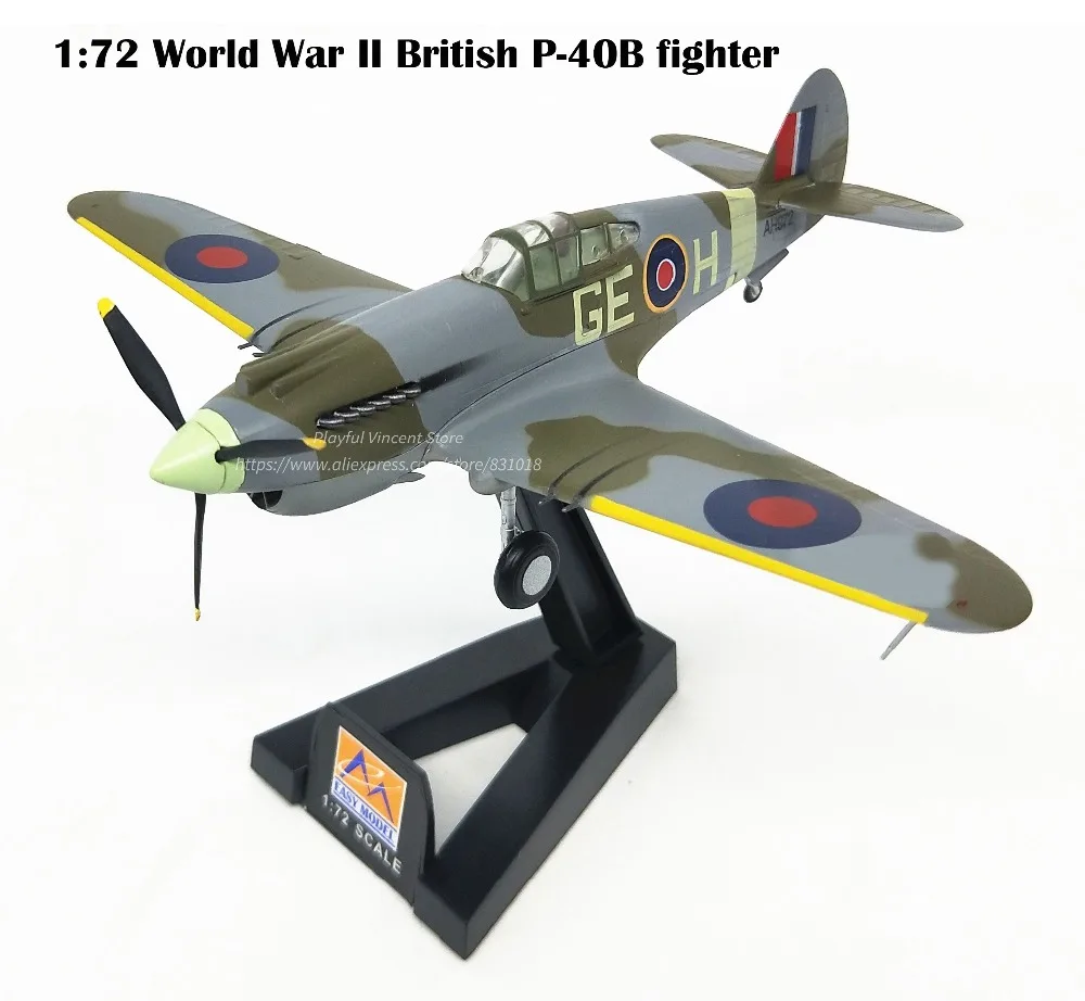 

1:72 World War II British P-40B fighter Model African battlefields product 37207 Collection model