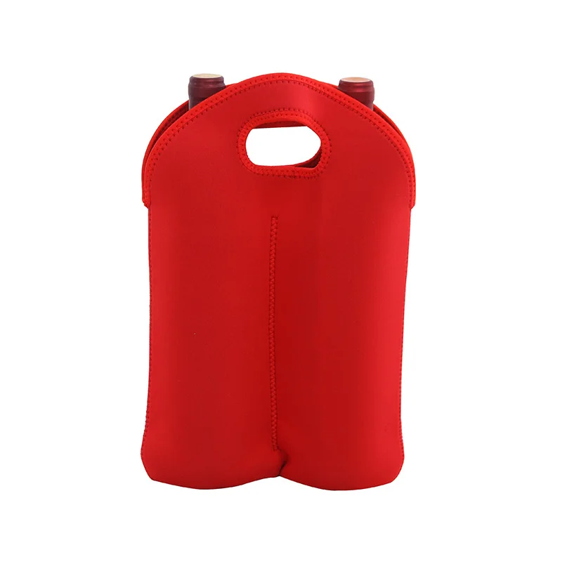 Double Cells Neoprene Wine Bottle Sleeve Two Holes Wine Bottles Protective Sleeve Cover Neoprene Bag