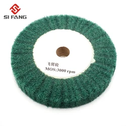 4''/5''/6''/7''/8''/10''/12'' Non-woven Scouring Pad Grinding Wheel Green Flap Mop Polishing Wheel Disc 20mm Bore thickness 25mm