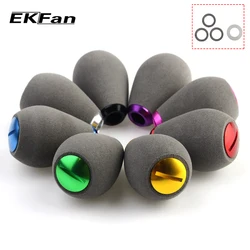 EKFan 1pc gray EVA Material Fishing Reel Handle Knobs For Bearing 7*4*2.5mm Bait casting Spinning Fishing Reels Parts