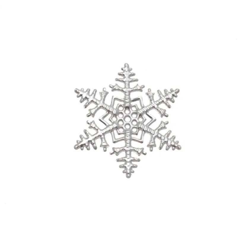 10Pcs Bronze/White K/Gold Metal Snowflake Filigree Wraps Connectors Metal Crafts Decoration DIY Findings 45*45mm