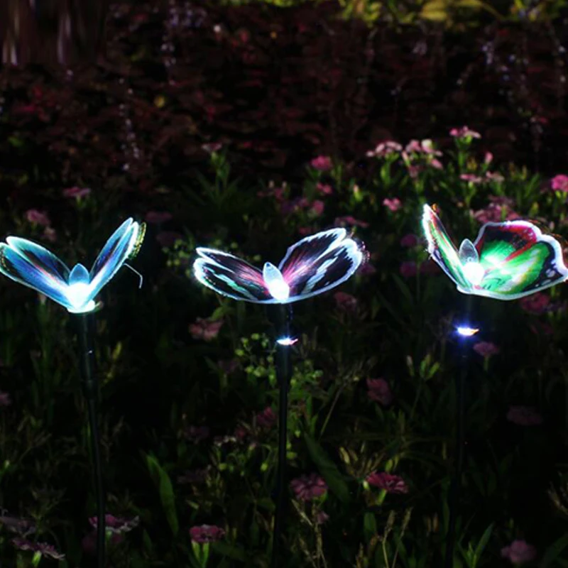 

outdoor LED solar light for garden decoration Outdoor Butterfly Lawn Lamps Solar LED Path Light Outdoor Garden Landscape Lamp
