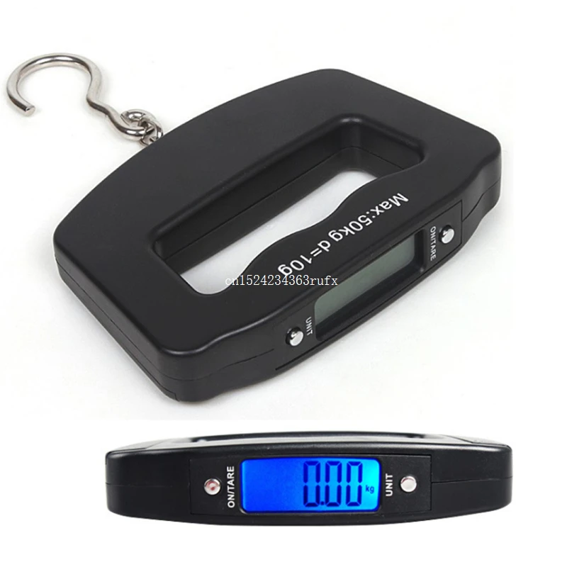 200pcs Pocket Scales 50kg/10g LCD Digital Hanging Scales Electronic Hook Weight Scale for Fishing