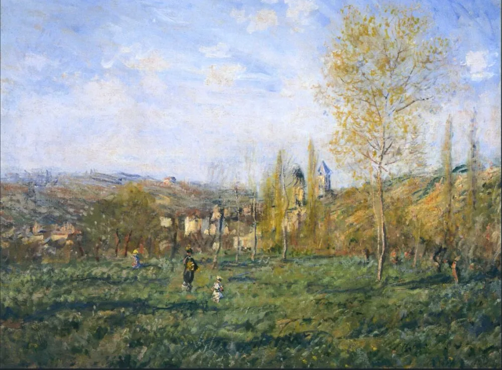 

High quality Oil painting Canvas Reproductions Springtime in Vetheuil (1880) By Claude Monet Painting hand painted