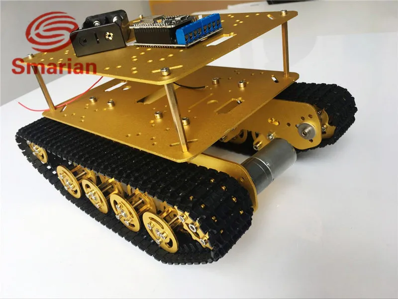 Official smarian Wireless WiFi Control Metal Shock Absorption Robot Tank Car Chassis TS100 DIY Crawler Tracked by ESPduino Com