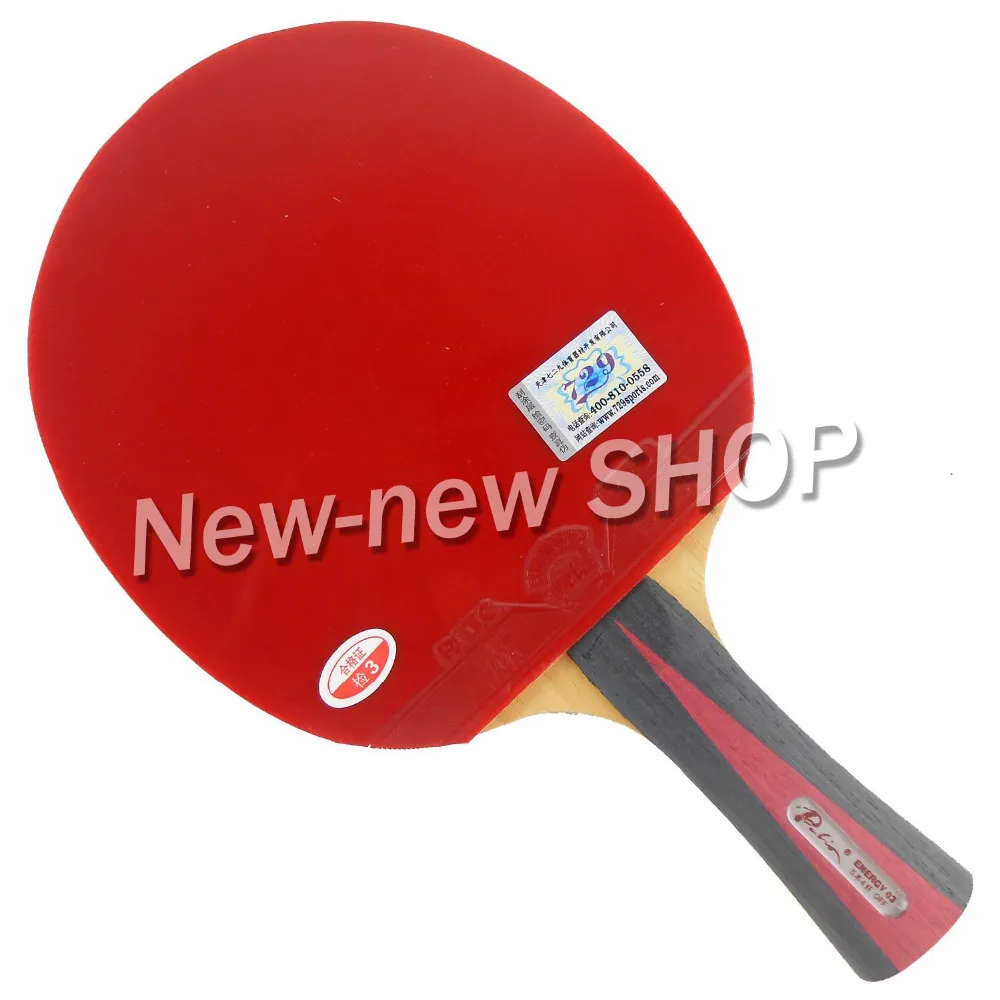 Palio ENERGY 03 Blade with 2x RITC729 General Rubbers for a Racket Shakehand long handle FL