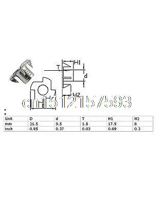 50Pcs 4 Prongs Full Thread ชุบสังกะสี T-Nut Tee Nut 5/16 "-18X11/16"