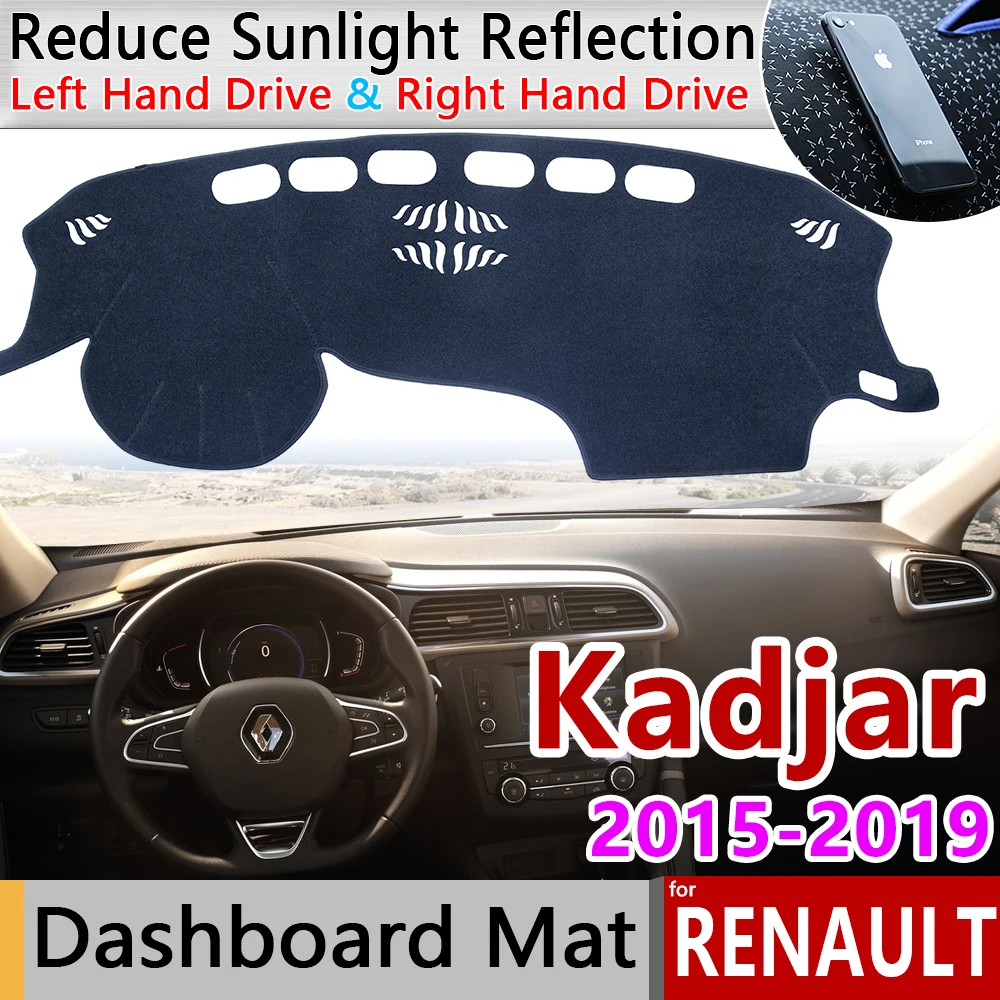 for Renault Kadjar 2015 2016 2017 2018 2019 Anti-Slip Mat Dashboard Cover Pad Sunshade Dashmat Protect Carpet Car Accessories