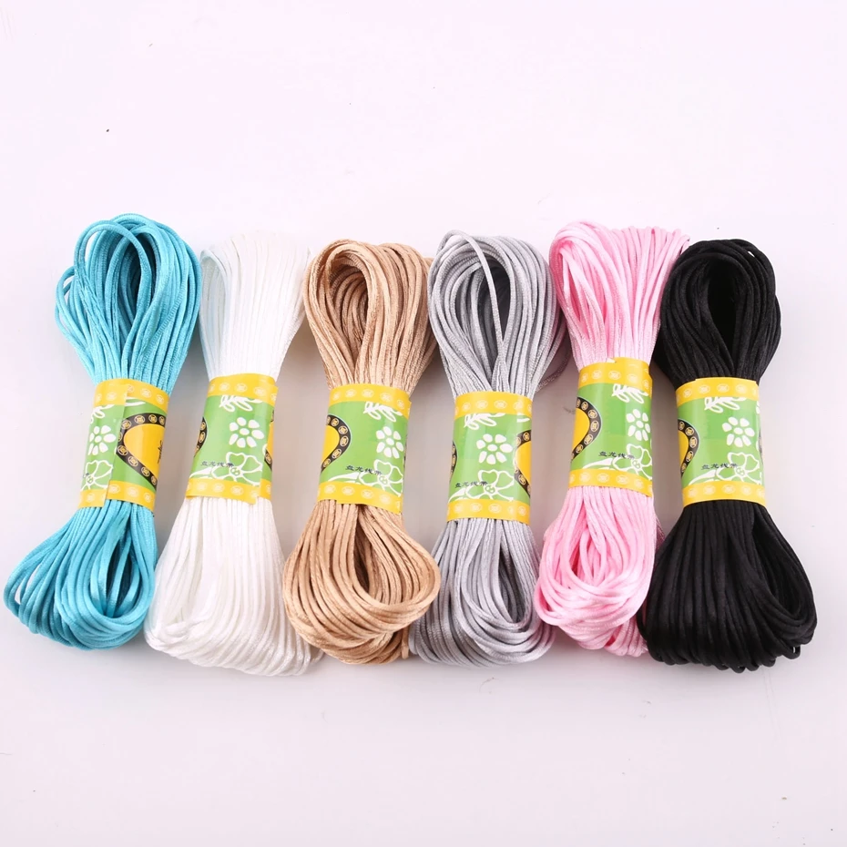 Bite Bites 20M/Lot Satin Cords 1mm DIY String Nylon Rope Accessary&Findings Baby Silicone Teething Bead Necklace Baby Teether