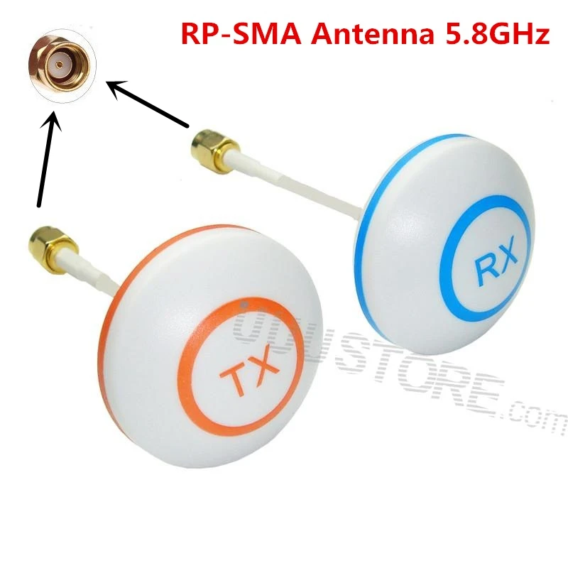 FPV 5.8 GHz omni-directional Antenna Clover Leaf Mushroom Aerial Set with RP-SMA Plug for FPV system