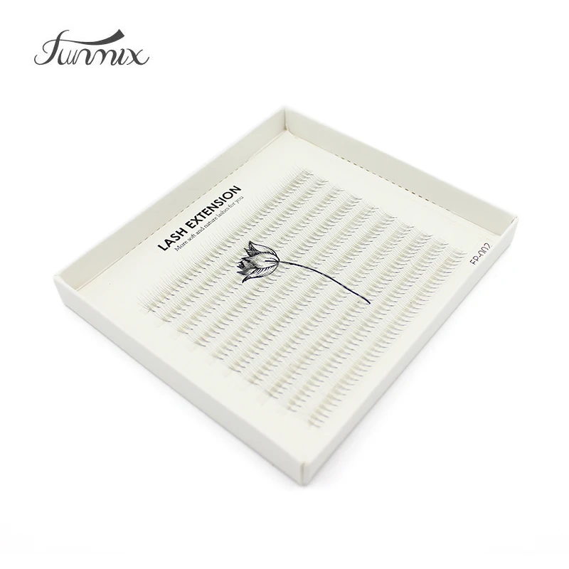 Funmix 400pcs Volume 3D Eyelash Extensions 0.07 Thickness Hair Mink Strip Eyelashes Individual Lashes Fans Lash Natural soft