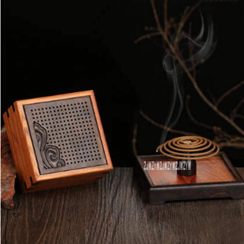 High Quality Ebony Wood Incense Burner Openwork Censer Wood Burner Furnace Incense Burner Gifts And Crafts Home Decorations Hot